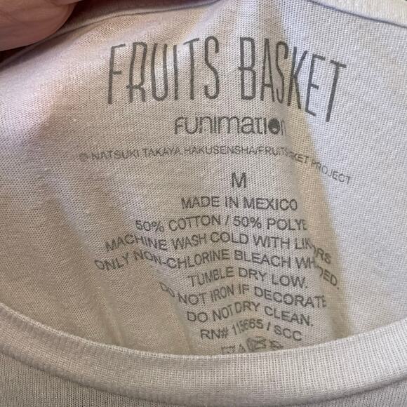 Fruit Basket M boyfriend cut anime graphic short sleeve t-shirt white casual - Picture 4 of 7